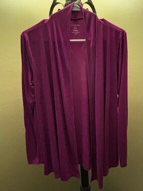 George Open-Front Cardigan in Deep Magenta